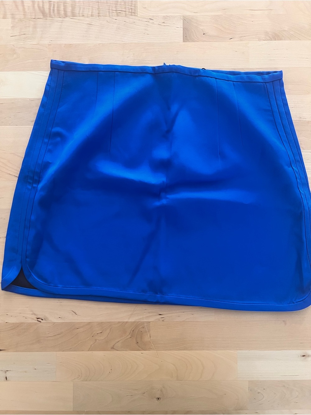 Zara Bright Blue Satin Mini Skirt